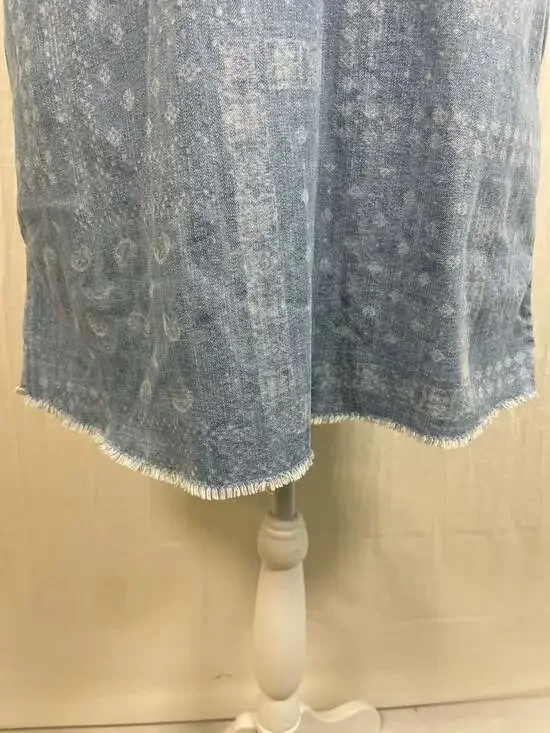 Gap 1969 Denim Bandana Print Short Sleeve Shirtdress with Pockets Sz S - Picture 5 of 7